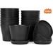 Planters for Indoor Plants 16 Pack 4.8 inch Plastic Plant Pots Flower Pot with Drainage and Saucer Outdoor Indoor Planter Garden Pots Planting Pots African Violet Pots Black