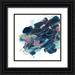 Vess June Erica 20x20 Black Ornate Wood Framed with Double Matting Museum Art Print Titled - Abstract Lily Pond II