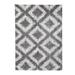 Jace 5 x 7 Modern Area Rug Diamond Design Fabric Medium Cream Gray - Saltoro Sherpi