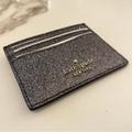 Kate Spade Bags | Kate Spade Lola Glitter Small Slim Card Holder Dusk Navy Gift Box | Color: Blue/Silver | Size: Os