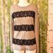 J. Crew Sweaters | Gray Merino Wool Blend Sweater By J. Crew With Black Lace Stripes, Size Small | Color: Black/Gray | Size: S