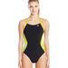 Adidas Swim | Adidas Infinitex Splice Performance One Piece Swimsuit Black Yellow Size 22/Xxs | Color: Black/Yellow | Size: Xxs