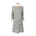 H&M Casual Dress - Shift: Ivory Print Dresses - Women's Size 2