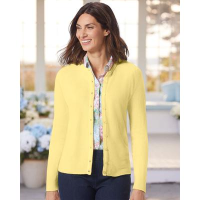 Appleseeds Women's Spindrift™ Soft Cardigan Sweater - Yellow - S - Misses
