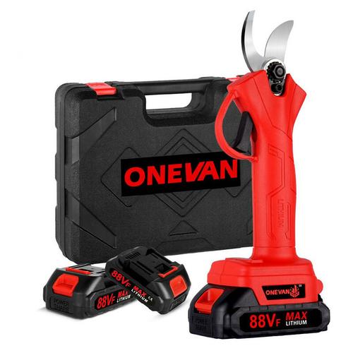 Gartenschere 4 Getriebe 88VF 40mm Elektrisch Gartenschere mit 2 Batterien Onevan