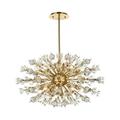 Vera 36 inch crystal starburst oval pendant in gold