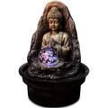 Zen Light - Zen' Light Buddha Peace Fontaine, resina, bronzo, 15 x 15 x 21 cm