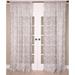 Linen Sheer with Grey Metallic Print Curtain Panel - Single Curtain Panel