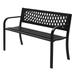 Outdoor 2-Person Black Metal Bench