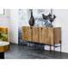 Aurelle Home Carved Wood and Iron Sideboard