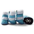 Pet Shoes Snow Boots Cat Dog Warm Shoes Autumn WinterTeddy Chihuahua Lamb Cashmere Cotton Shoes Supplies 4Pcs/Set