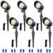 4Pack/6Pack/8Pack/12 Pack Low Voltage LED Landscape Spotlight, 3000K/4000K/5000K Selectable