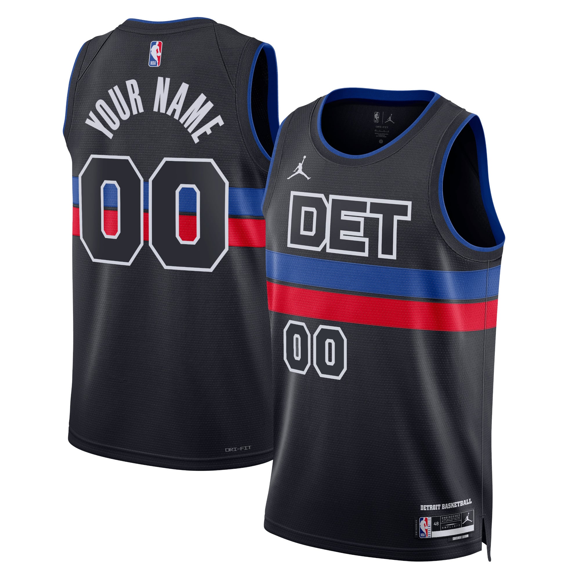 Maillot Jordan Statement Swingman des Detroit Pistons - Personnalisé - Unisexe - Homme Taille: S