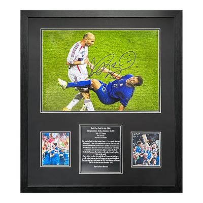 Marco Materazzi signierte Italien-WM-Finale 2006 – gerahmt Image