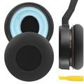 Geekria QuickFit Replacement Ear Pads for Jabra Evolve 75 UC Evolve 75 MS Evolve 75 Headphones Ear Cushions Headset Earpads Ear Cups Repair Parts (Black)