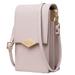 Women Small Cross-body Cell Phone Handbag Case Shoulder Bag Pouch Purse Light pink