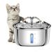 Balems Water Fountain w/ Water Level Window Automatic Water Dish Metal/Stainless Steel (easy to clean) in Gray | 5.8 H x 8.6 W x 10.2 D in | Wayfair