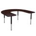 Factory Direct Partners La Madera Horseshoe Activity Table (60x66 inch), Adjustable Super Legs Laminate/Metal | 31.5 H x 66 W x 60 D in | Wayfair