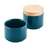 Rachael Ray Ceramic Stacking Spice Jar Set w/ Lid Ceramic in Green/Blue | 5.75 H x 3.25 W x 3.25 D in | Wayfair 48429