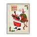 The Holiday Aisle® Vintage Merry Christmas Santa by Arrolynn Weiderhold - Graphic Art on Wood in Brown/Green/Red | 14 H x 11 W x 1.5 D in | Wayfair