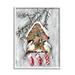 Stupell Industries Holiday Stockings Birdhouse Perched Giclee Art By Stella Chang Wood in Brown/Gray/Red | 30 H x 24 W x 1.5 D in | Wayfair