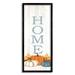 The Holiday Aisle® Autumnal Pumpkin Leaves Home Sign by Dogwood Portfolio - Graphic Art on Wood in Blue/Brown/Gray | 30 H x 13 W x 1.5 D in | Wayfair