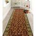 Brown 492 x 0.3 in Area Rug - Winston Porter Animal Print Pet Paw & Bone Design Green Color Slip Resistant Backing Low Pile Rug by Feet Nylon | Wayfair