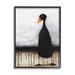 Rosalind Wheeler Urban Black Duck Drip by Lucia Stewart - Picture Frame Painting on Wood in Black/Brown/Gray | 14 H x 11 W x 1.5 D in | Wayfair