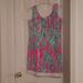 Lilly Pulitzer Dresses | Lilly Pulitzer Hot Pink Dress With Green And Blue Floral Print Size 4 | Color: Pink | Size: 4