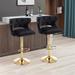 Rosdorf Park Swivel Adjustable Height Counter Stool Velvet, Metal in Black | 20 W x 19 D in | Wayfair 6A4928E616EC49FAA53E6E4C4622D749