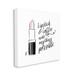 Stupell Industries Lipstick & Coffee Everything Possible Canvas Wall Art By Alison Petrie Canvas in Black/Pink/White | Wayfair ar-426_cn_24x24
