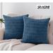 SR-HOME 2 Packs Decorative Throw Pillow Covers For Living Room Couch Bed Sofa, Rustic Farmhouse Boho Home Decor in Blue | 20 H x 20 W in | Wayfair
