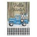 The Holiday Aisle® Hello Winter Plaid Gnomes by Paul Brent - Unframed Graphic Art on MDF in Blue/Gray | 19 H x 13 W x 0.5 D in | Wayfair