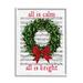 The Holiday Aisle® All Is Calm Christmas Song by Lettered & Lined - Graphic Art on Wood in Brown/Green | 20 H x 16 W x 1.5 D in | Wayfair