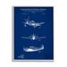 Stupell Industries Airplane Diagram Blueprint Chart Framed Giclee Art By Karl Hronek Wood in Blue/Brown | 30 H x 24 W x 1.5 D in | Wayfair
