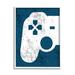 Red Barrel Studio® Distressed Game Controller Shape by Kim Allen - Graphic Art on Wood in Blue/Brown | 30 H x 24 W x 1.5 D in | Wayfair