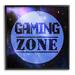 Stupell Industries Gaming Zone Pixel Sky Phrase Framed Giclee Art By Marcus Prime Canvas in Black/Indigo | 24 H x 24 W x 1.5 D in | Wayfair