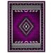 Black/Gray 120 x 96 x 0.5 in Area Rug - Foundry Select Ranna HR Southwestern Runner Rug Navajo Native American Inspired Modern Tribal Floorcover Area Rugs Purple Gray & Black | Wayfair