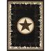 Black/Brown 83.46 x 59.84 x 0.5 in Area Rug - Foundry Select HR Texas Star Rug Traditional Accent Rug In Berber w/ Chocolate & Black Western Design Navajo Bohemian Rug Exact | Wayfair