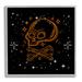 The Holiday Aisle® Skull Crossbones Halloween Stars by Lil' Rue - Graphic Art on Canvas in Black/Brown | 12 H x 12 W x 1.5 D in | Wayfair