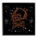 The Holiday Aisle® Skull Crossbones Halloween Stars by Lil' Rue - Graphic Art on Canvas in Black/Brown | 12 H x 12 W x 1.5 D in | Wayfair