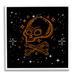 The Holiday Aisle® Skull Crossbones Halloween Stars by Lil' Rue - Graphic Art on Canvas in Black/Brown | 24 H x 24 W x 1.5 D in | Wayfair