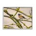 Stupell Industries Orange Bird Mossy Tree Branch Giclee Art By Lil' Rue Canvas in Gray/Green/Orange | 24 H x 30 W in | Wayfair ar-164_gff_24x30