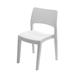 Orren Ellis Gladesville Stacking Patio Dining Side Chair Plastic/Resin in White | 32.3 H x 20.5 W x 20.5 D in | Wayfair