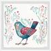 Red Barrel Studio® Fine Feathers - Picture Frame Print Paper in Black/Blue/Brown | 24 H x 24 W x 1.5 D in | Wayfair