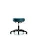 Inbox Zero Vinyl Stool Without Back Chrome - Desk Height w/ Casters In Storm Supernova Vinyl Fabric in Gray/Brown | 22.5 H x 25 W x 17 D in | Wayfair
