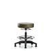 Inbox Zero Vinyl Stool Without Back Chrome - High Bench Height w/ Chrome Foot Ring & Stationary Glides In Storm Supernova Vinyl Fabric | Wayfair