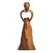 Red Barrel Studio® Handmade Mother Of Mine Wood Statuette Wood in Brown/Gray | 11.75 H x 4.7 W x 1.4 D in | Wayfair