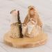 Giamarie The Holiday Aisle® Handmade Quaint Nativity Natural Fiber Nativity Sculpture Wood in Brown | 2.2 H x 3 W x 3 D in | Wayfair