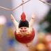 The Holiday Aisle® Graceful Flight Hanging Figurine Ornament Wood in Black/Brown/Red | 6.25 H x 3.5 W x 2.4 D in | Wayfair